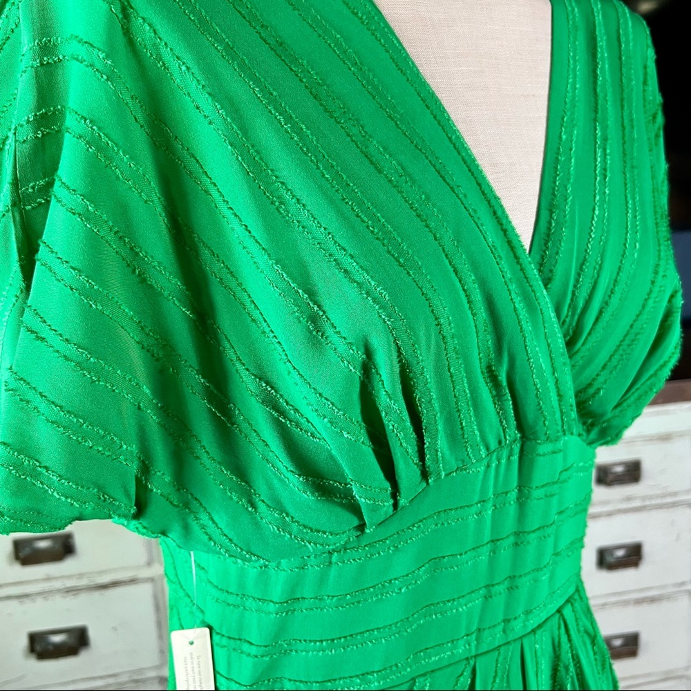 Anthropologie Green Mini Dress 0p View 2